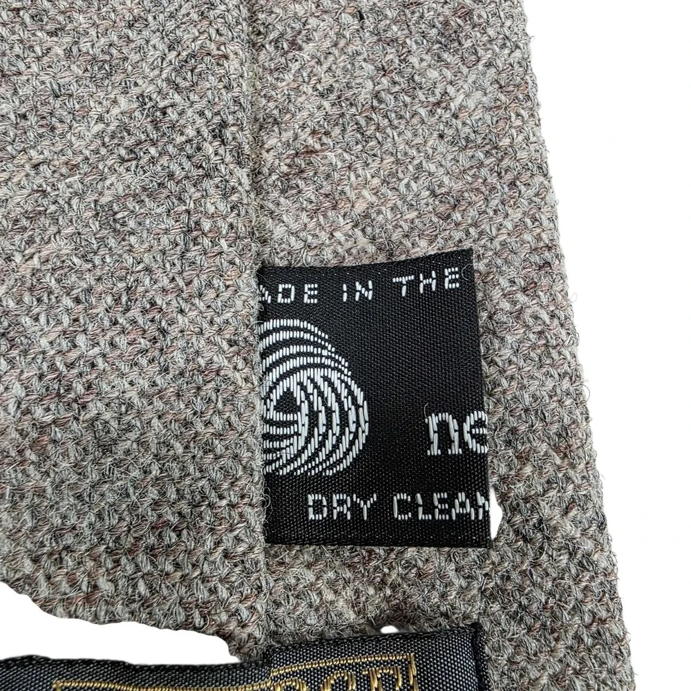 Partridge of England Tweed Wool‎ Tie Brown Textured Mens Necktie Classic Style